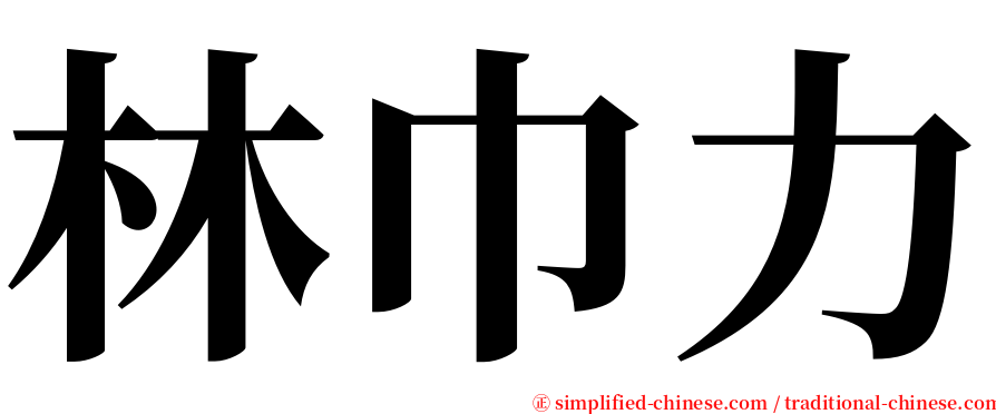 林巾力 serif font