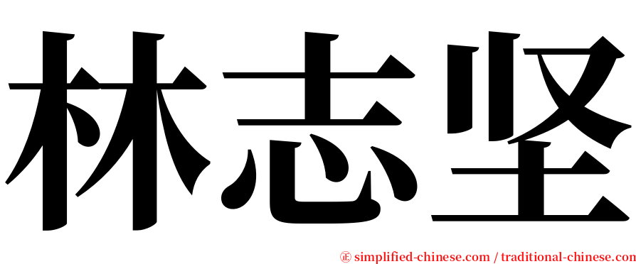 林志坚 serif font