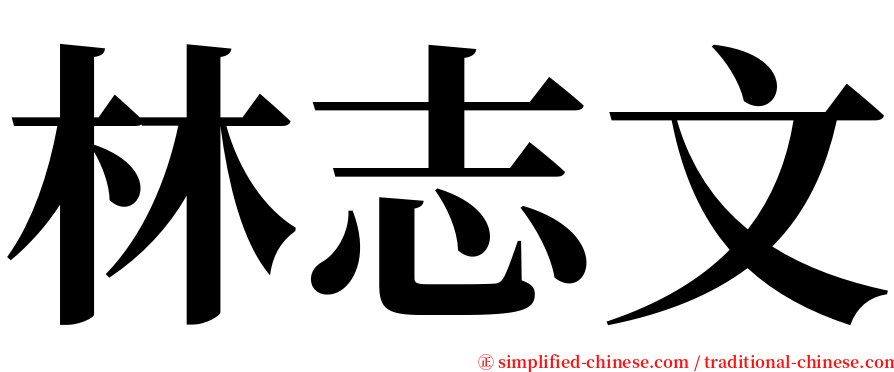 林志文 serif font