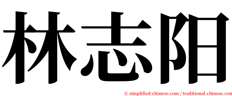 林志阳 serif font