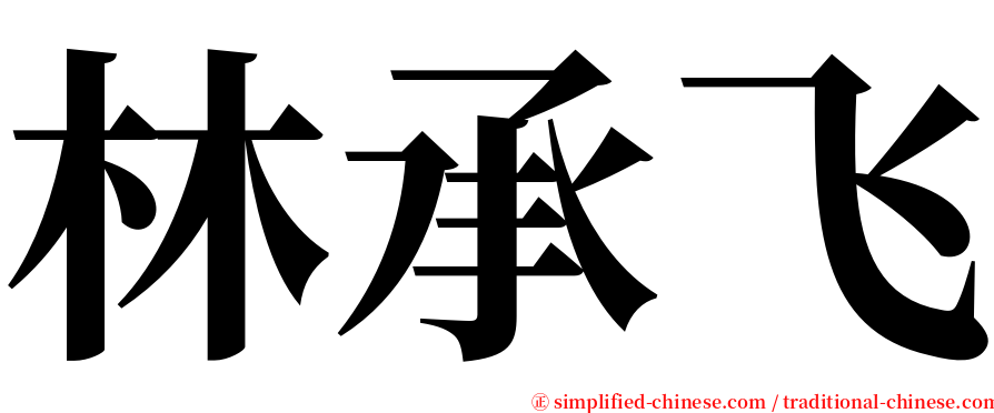 林承飞 serif font