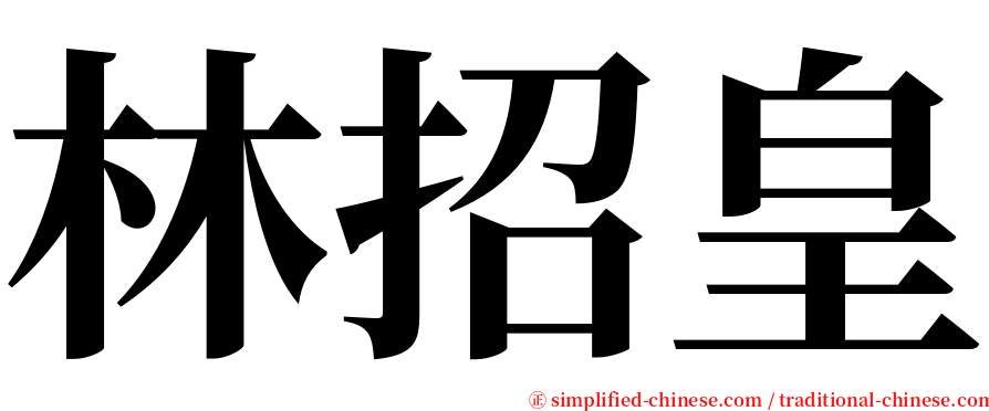 林招皇 serif font