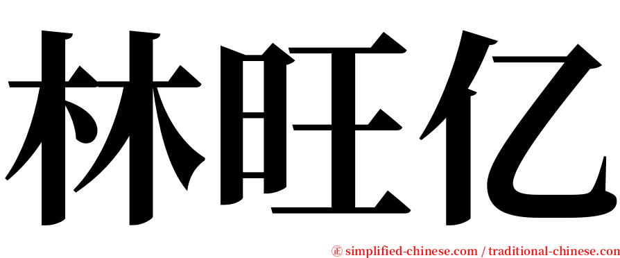 林旺亿 serif font