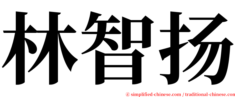 林智扬 serif font