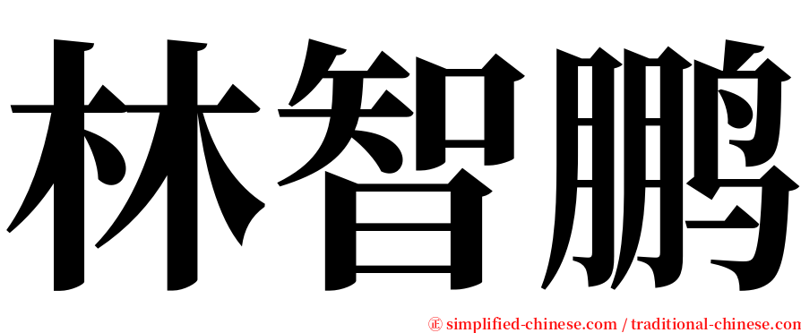 林智鹏 serif font