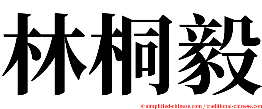 林桐毅 serif font