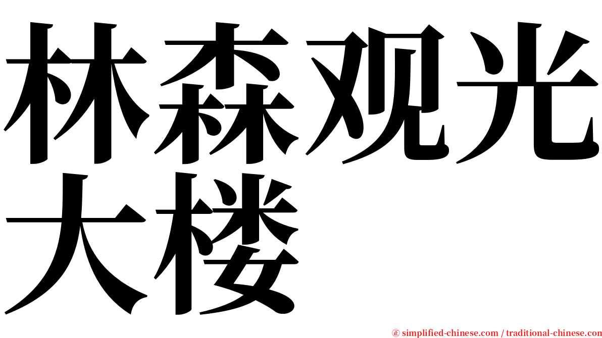 林森观光大楼 serif font