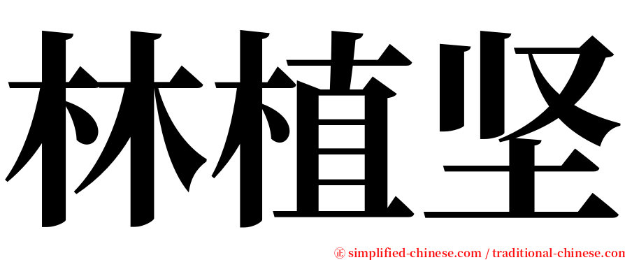 林植坚 serif font