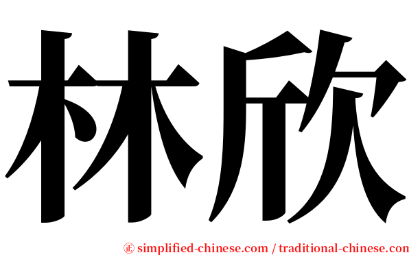 林欣 serif font