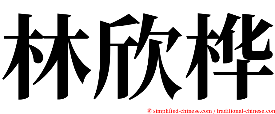 林欣桦 serif font