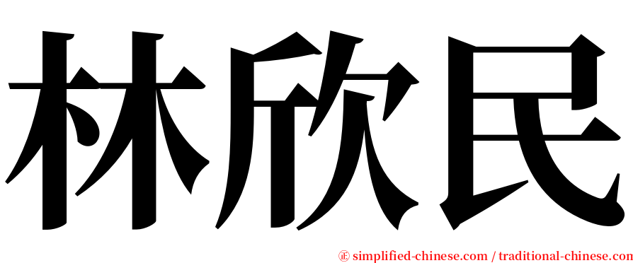 林欣民 serif font