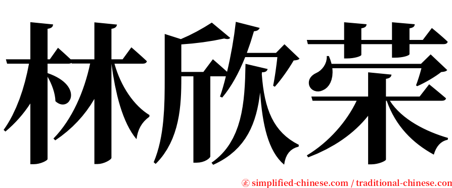 林欣荣 serif font