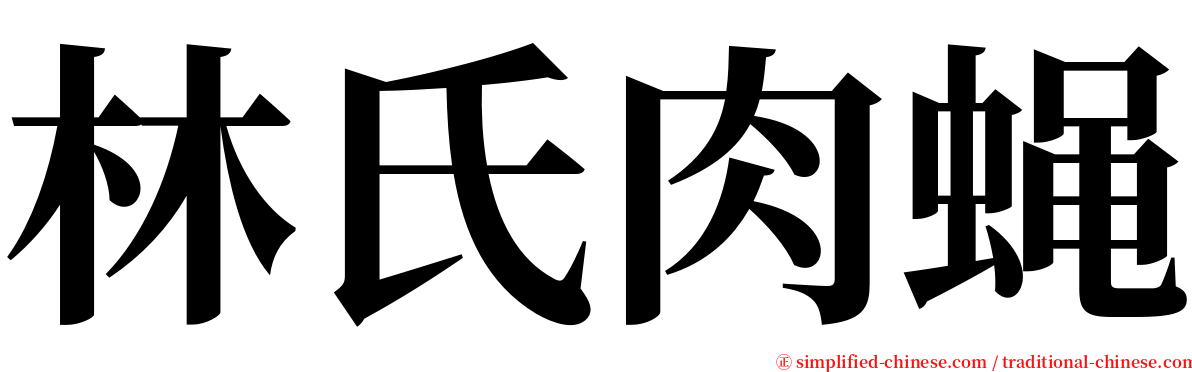 林氏肉蝇 serif font