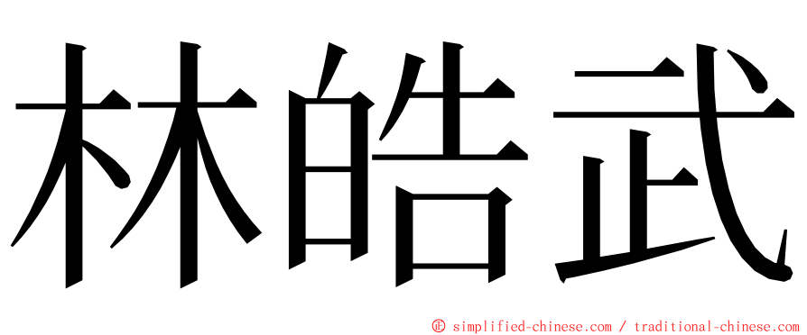 林皓武 ming font