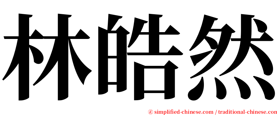 林皓然 serif font