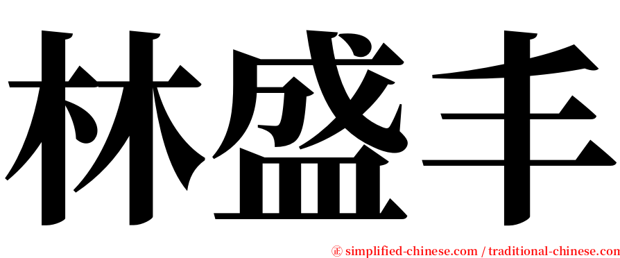 林盛丰 serif font