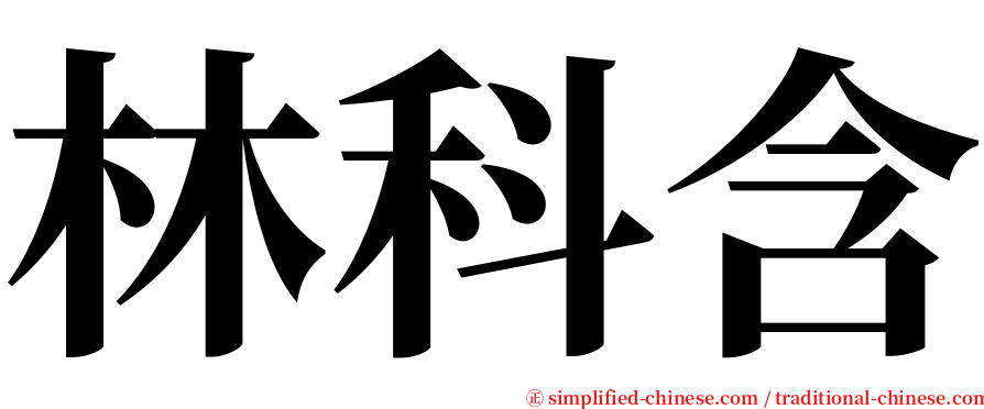 林科含 serif font