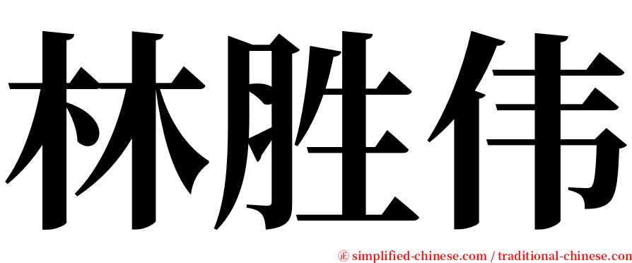 林胜伟 serif font