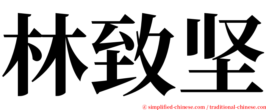 林致坚 serif font