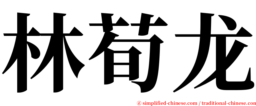 林荀龙 serif font