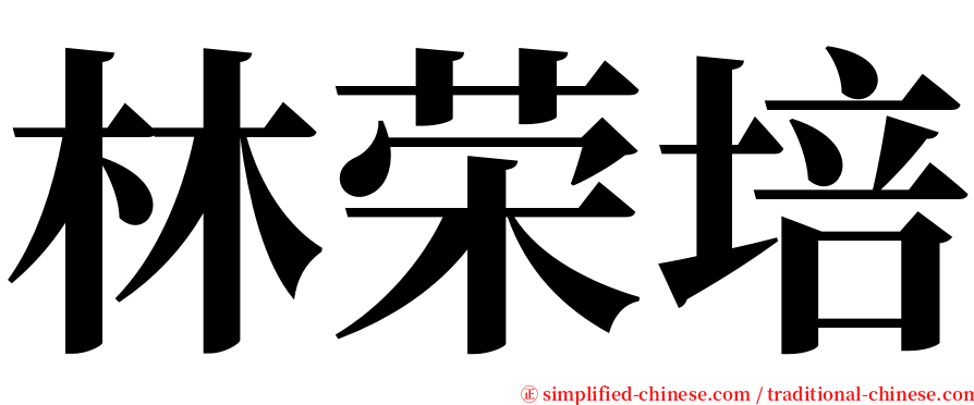 林荣培 serif font