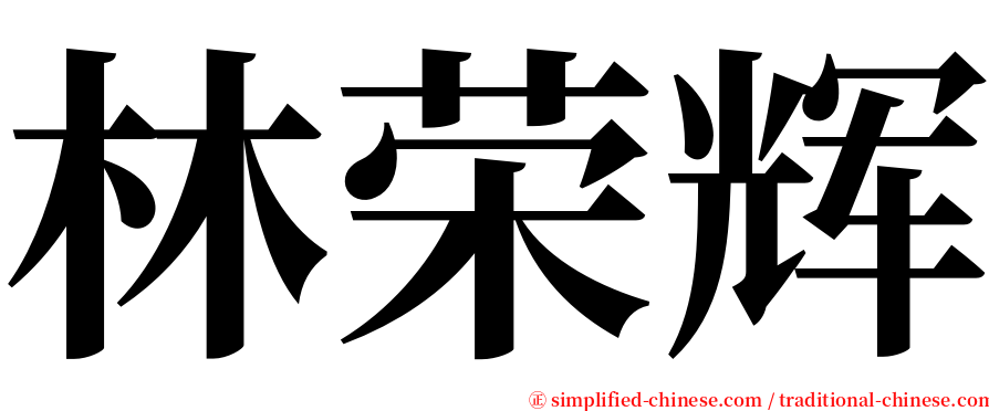 林荣辉 serif font