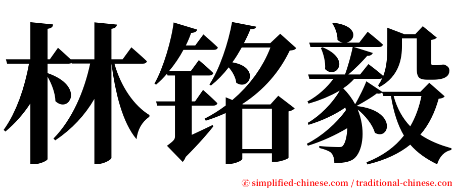 林铭毅 serif font