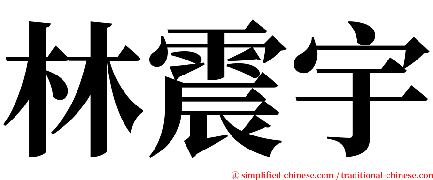 林震宇 serif font