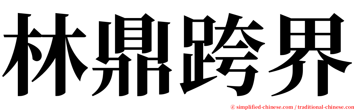 林鼎跨界 serif font