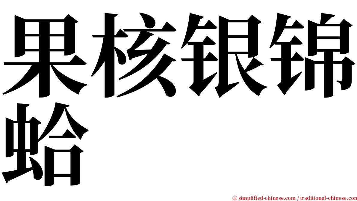 果核银锦蛤 serif font