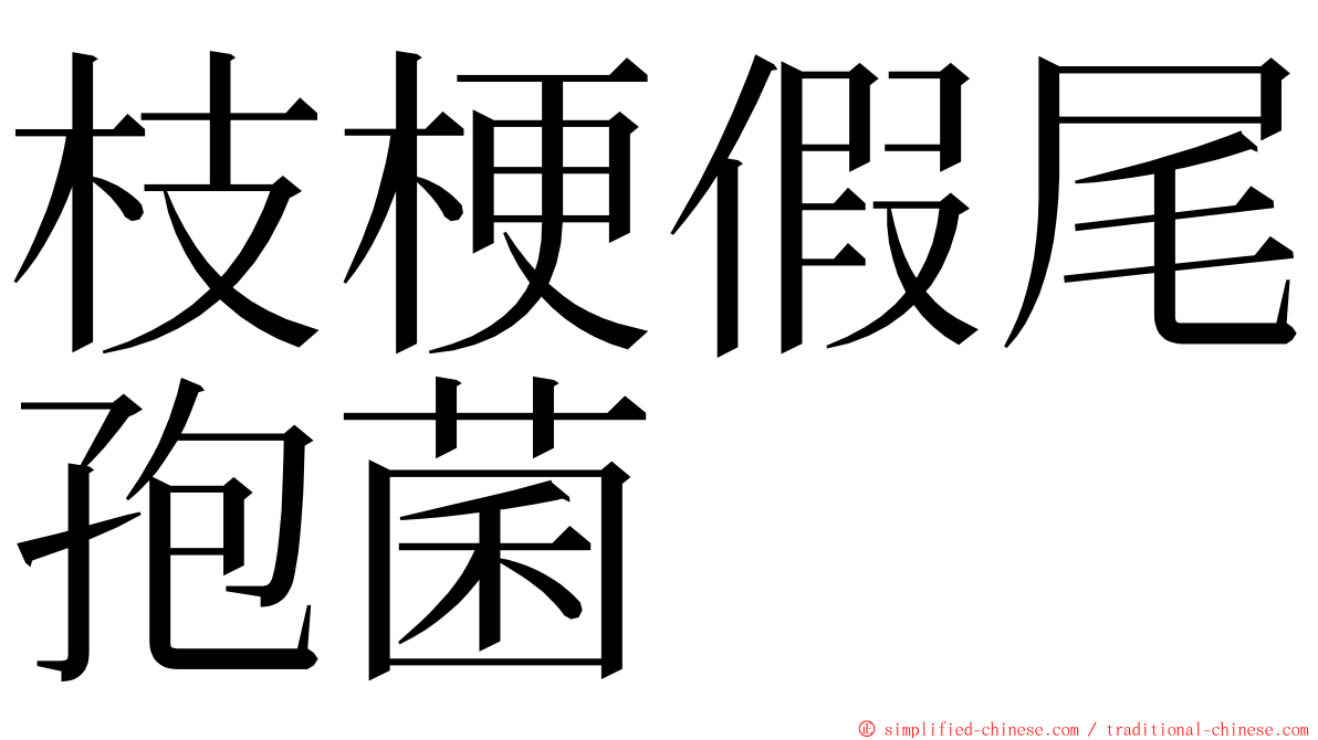 枝梗假尾孢菌 ming font