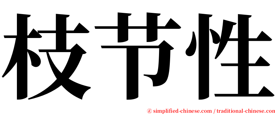 枝节性 serif font