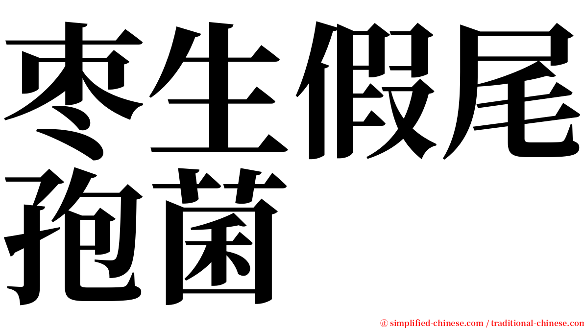 枣生假尾孢菌 serif font