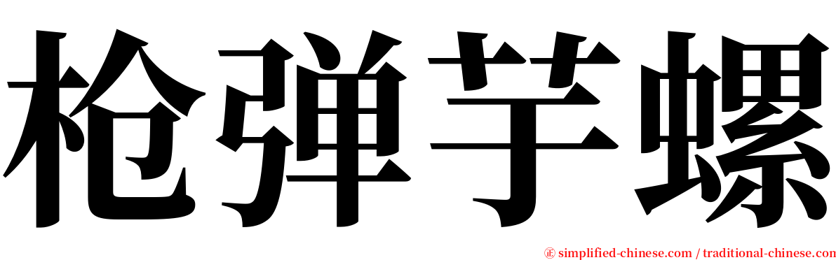 枪弹芋螺 serif font