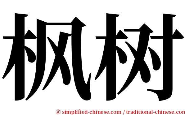 枫树 serif font