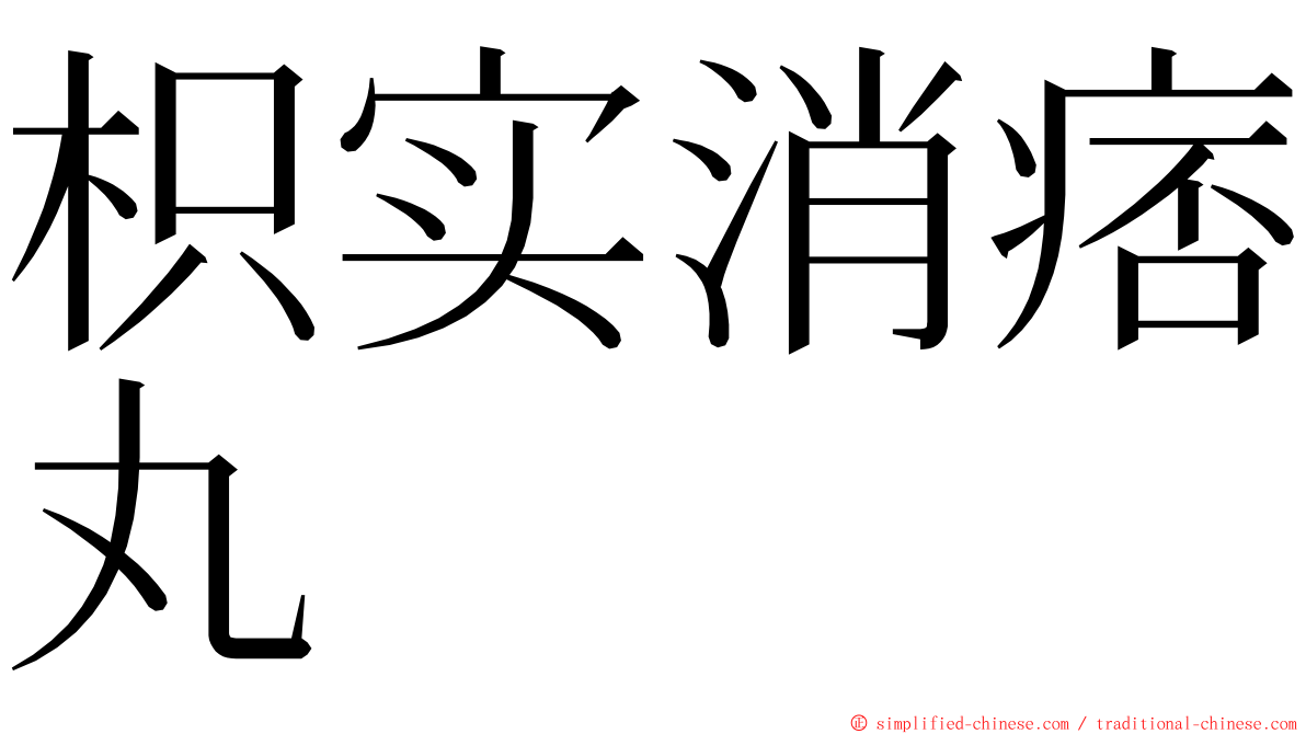 枳实消痞丸 ming font