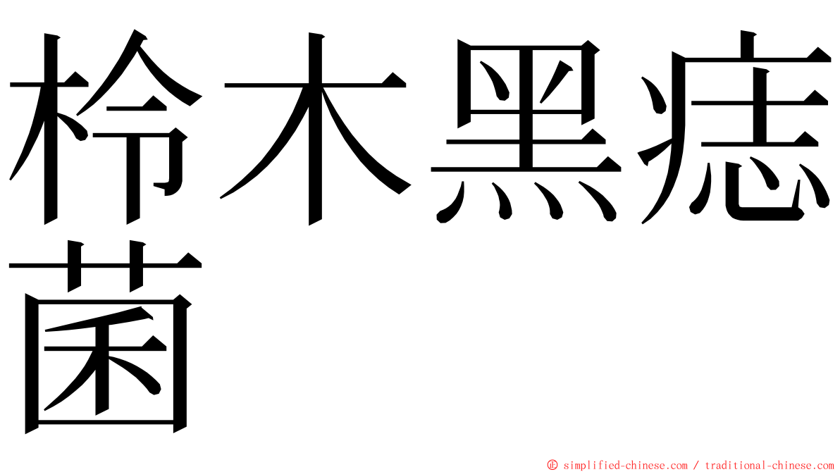 柃木黑痣菌 ming font