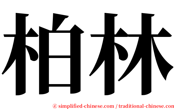 柏林 serif font