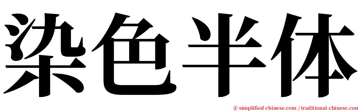 染色半体 serif font