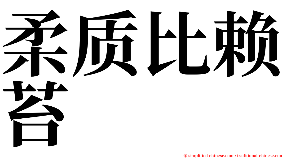 柔质比赖苔 serif font