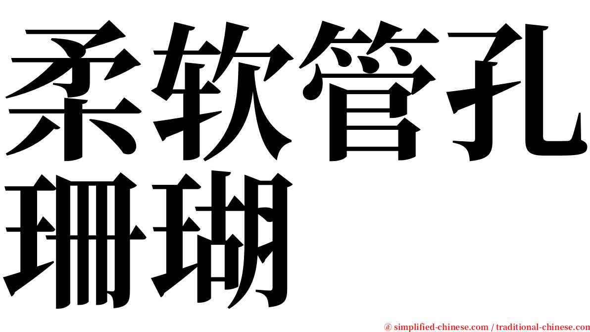 柔软管孔珊瑚 serif font