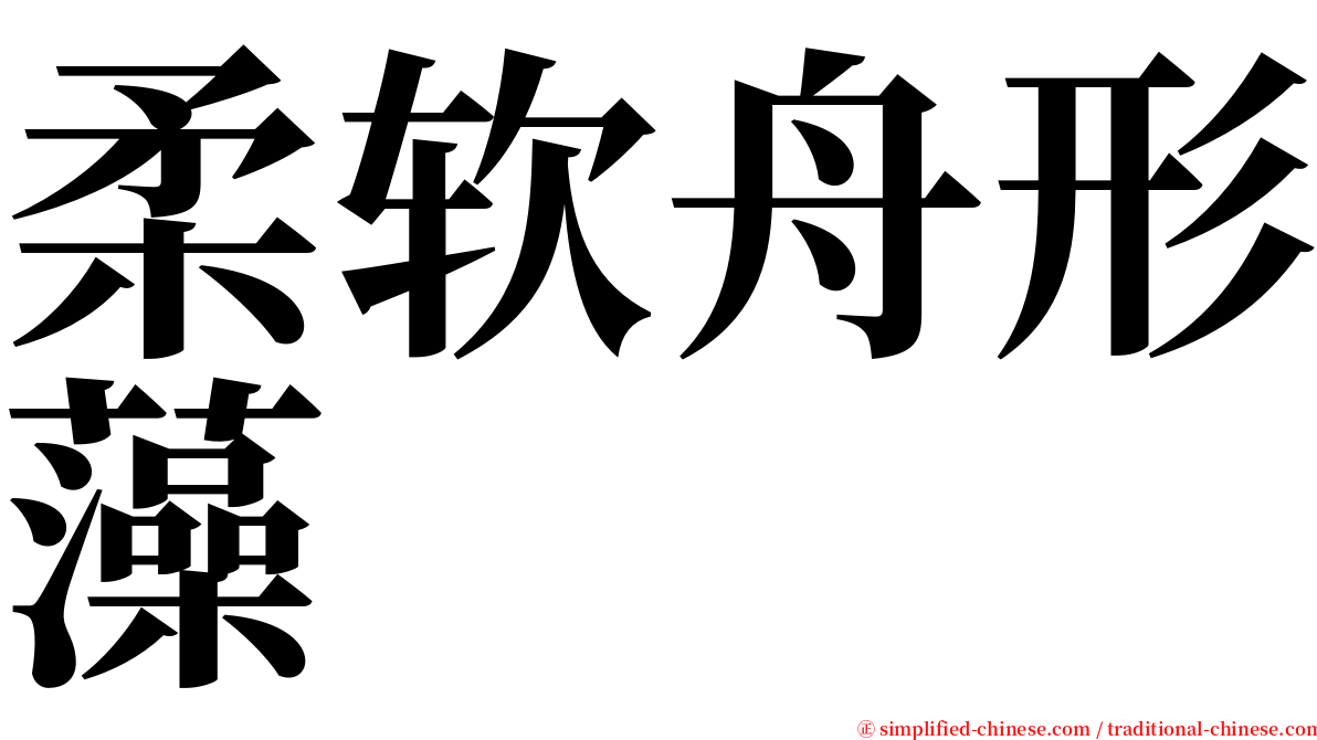 柔软舟形藻 serif font