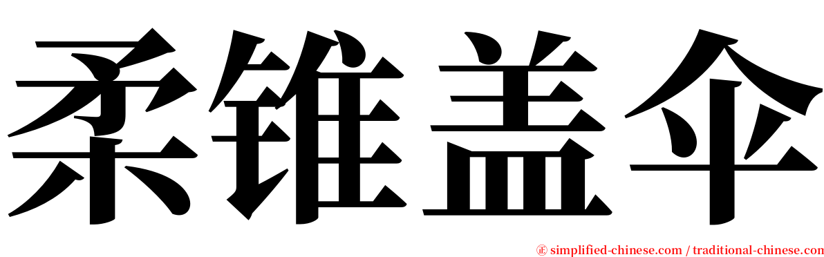 柔锥盖伞 serif font