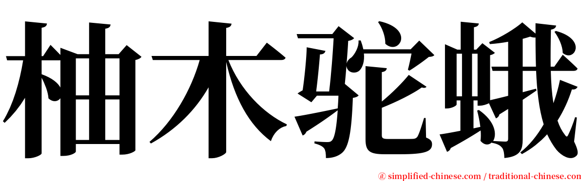 柚木驼蛾 serif font