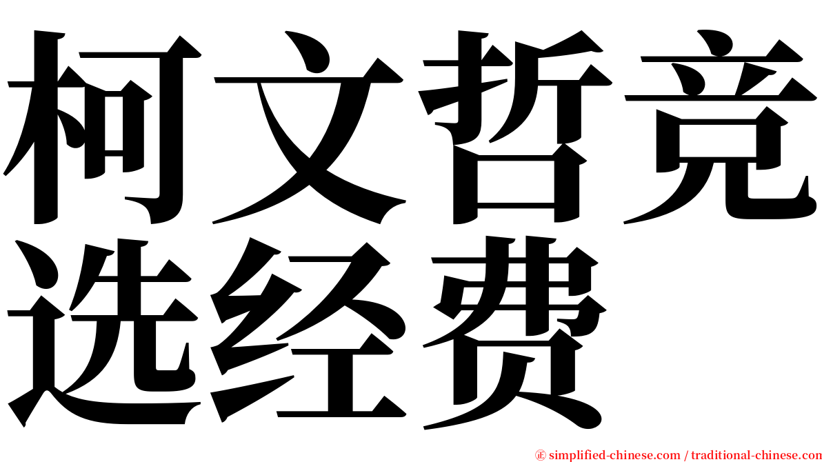 柯文哲竞选经费 serif font