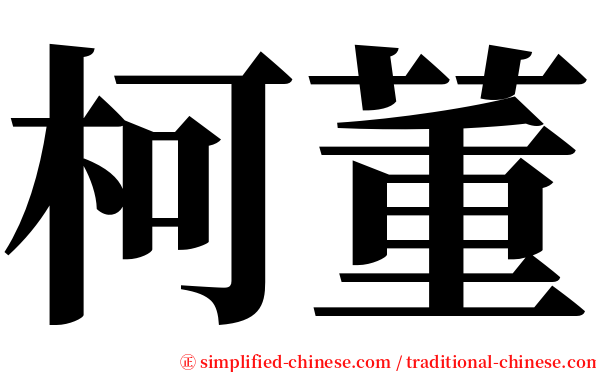 柯董 serif font