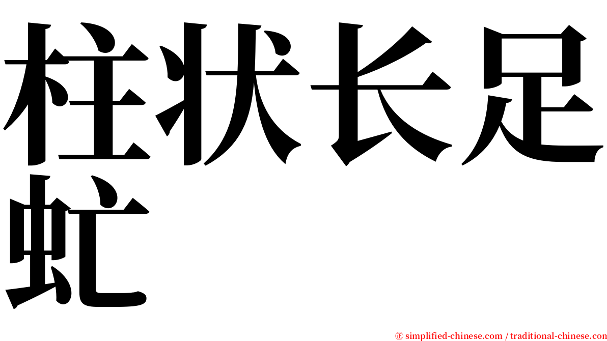 柱状长足虻 serif font