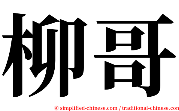 柳哥 serif font