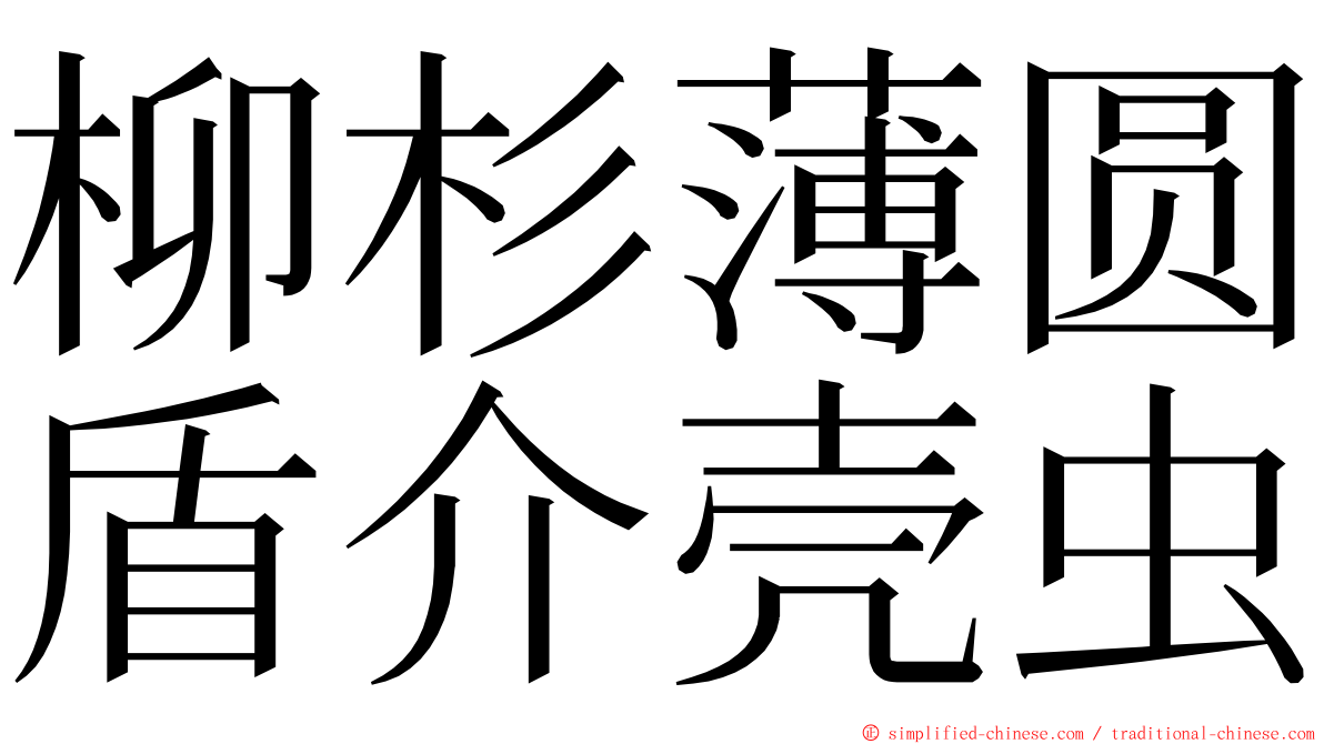 柳杉薄圆盾介壳虫 ming font