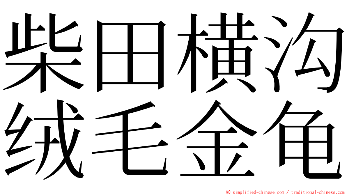 柴田横沟绒毛金龟 ming font